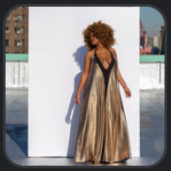 Onion Dresses & Skirts - Gold AF Halter Dress | Onion | Size 12